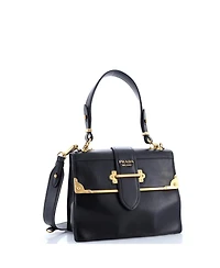 Pre-Owned Prada Medium Cahier Convertible Shoulder Bag City Calf and Saffiano