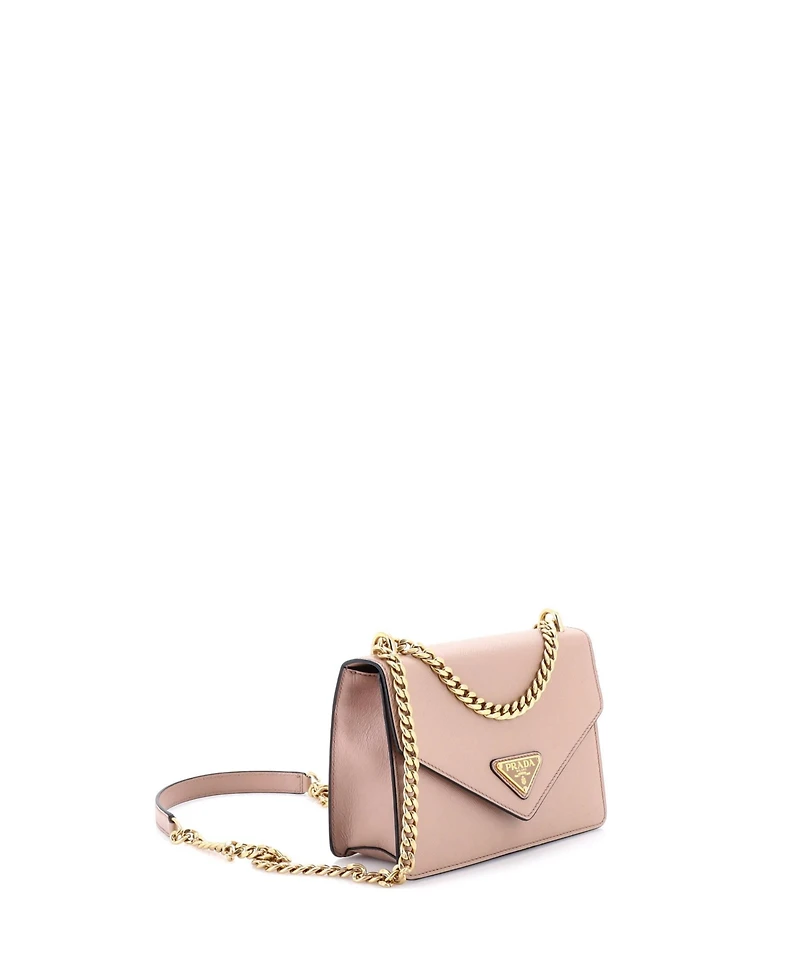 Pre-Owned Prada Small Envelope Flap Chain Shoulder bag Saffiano Leather