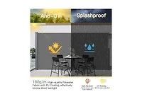 Aecojoy Retractable Side Awning, Double Side Awning, Waterproof Folding Outdoor Privacy Screen