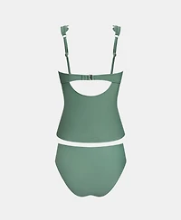 Cupshe Women's V-Neck Adjustable Straps Tankini Set