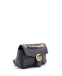 Pre-Owned Gucci Gg Marmont Flap Bag Matelasse Leather