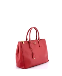 Pre-Owned Prada Large Galleria Double Zip Tote Saffiano Leather