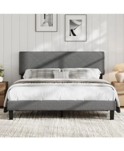 Gaomon Bed Frames With Upholstered Storage Headboard Platform Bed With Bookshelf Velvet Bed Mattress Foundation