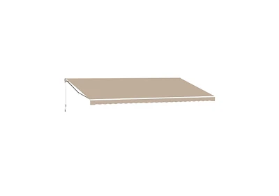 Aecojoy 16'x10' Manual Retractable Awning Sun Shade, Patio Canopy