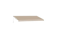 Aecojoy 16'x10' Manual Retractable Awning Sun Shade, Patio Canopy