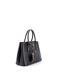 Pre-Owned Prada Small Cuir Double Tote Saffiano Leather