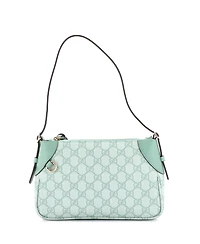 Pre-Owned Gucci Small Emblem Shoulder Bag Gg Coated Canvas with Leather