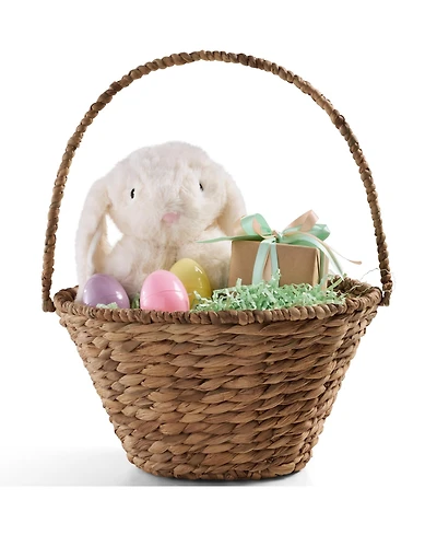 Best Choice Products Easter Basket, Small Woven Basket for Kids w/ Collapsible Handle, Tapered Shape