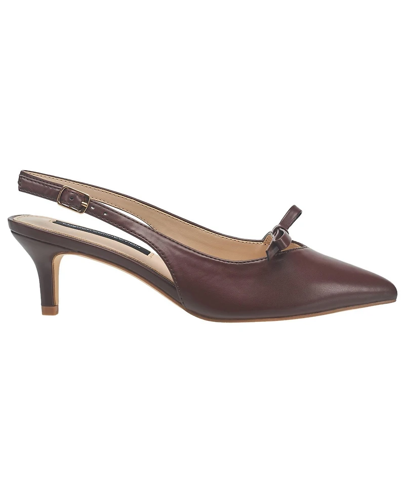 French Connection Womens Quinny Slingback Kitten Heel