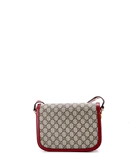 Pre-Owned Gucci Small Horsebit 1955 Shoulder Bag Gg Coated Canvas with Leather