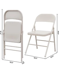 gaomon Folding Chairs Set of 2 Metal and Hold Up to 350 Pounds Foldable for Outdoor Indoor, Lightweight Chair