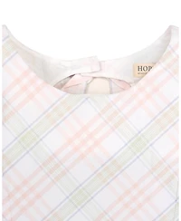 Hope & Henry Little and Big Girls' Organic Stretch Poplin Button Back Party Dress