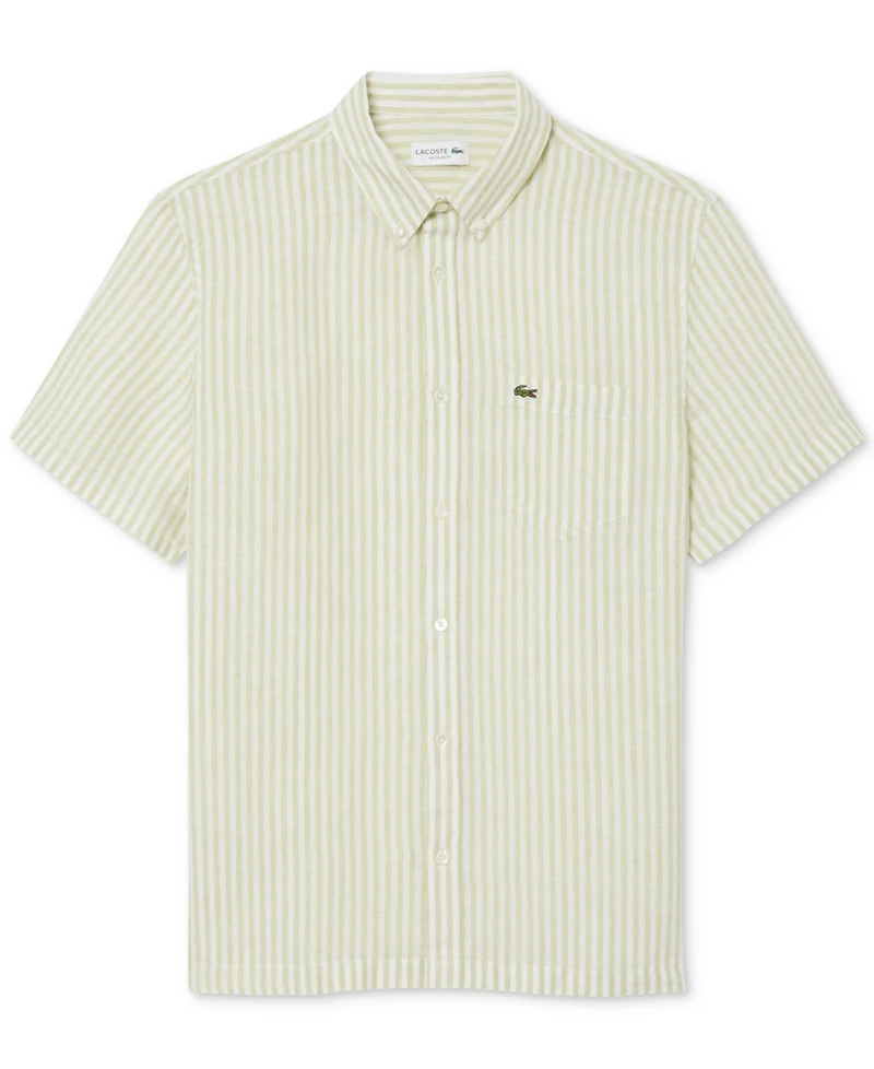Lacoste Men's Regular-Fit Linen Shirt