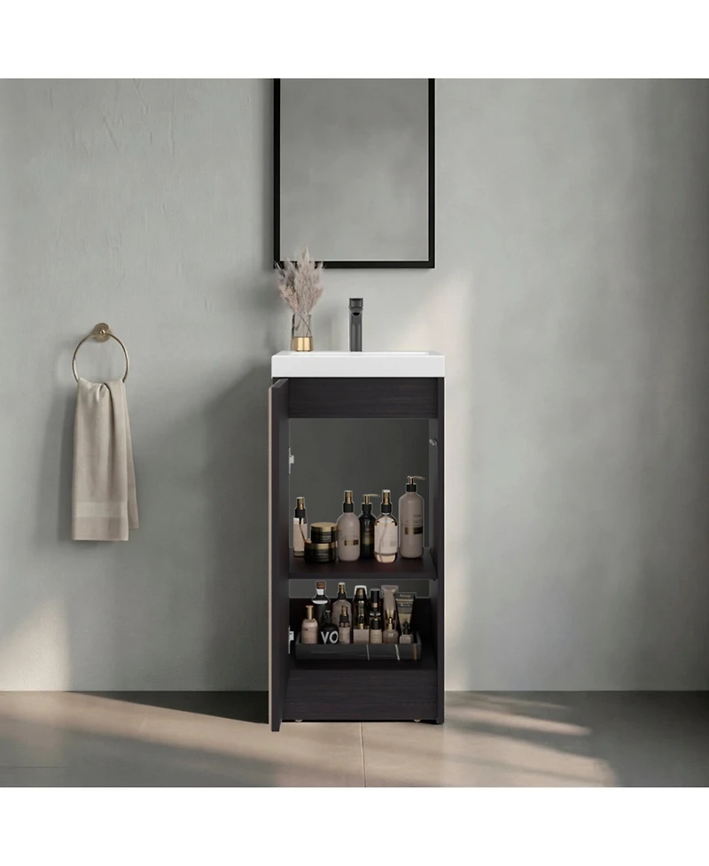 Depot E-shop Homer Floor Bathroom 32" H, One Door and Two Interior Shelve