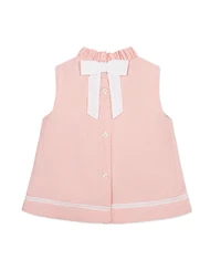 Hope & Henry Little Girls and Organic Ruffle Neck Seersucker Top