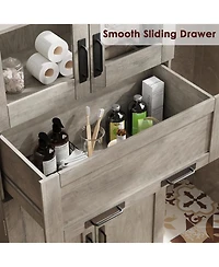 gaomon Tall Bathroom Cabinet, Storage Cabinet with Door and Drawer, Adjustable Shelf, Storage Freestanding for Laundry Room, Kitchen