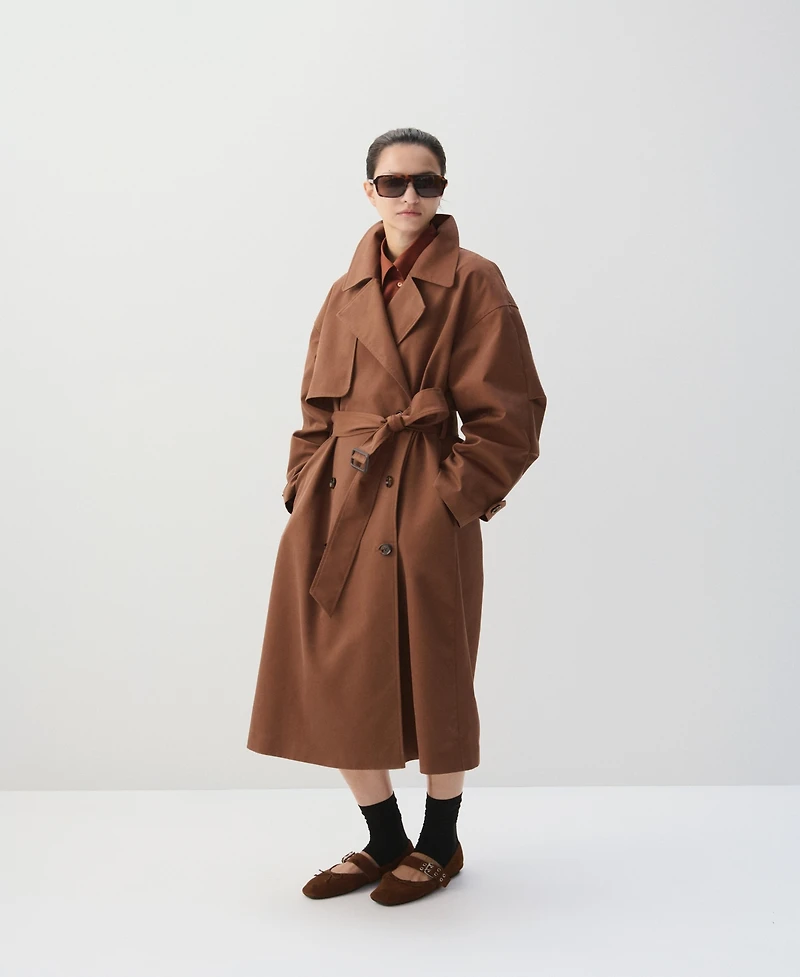 Mango Women's Buckle Suede Ballerina