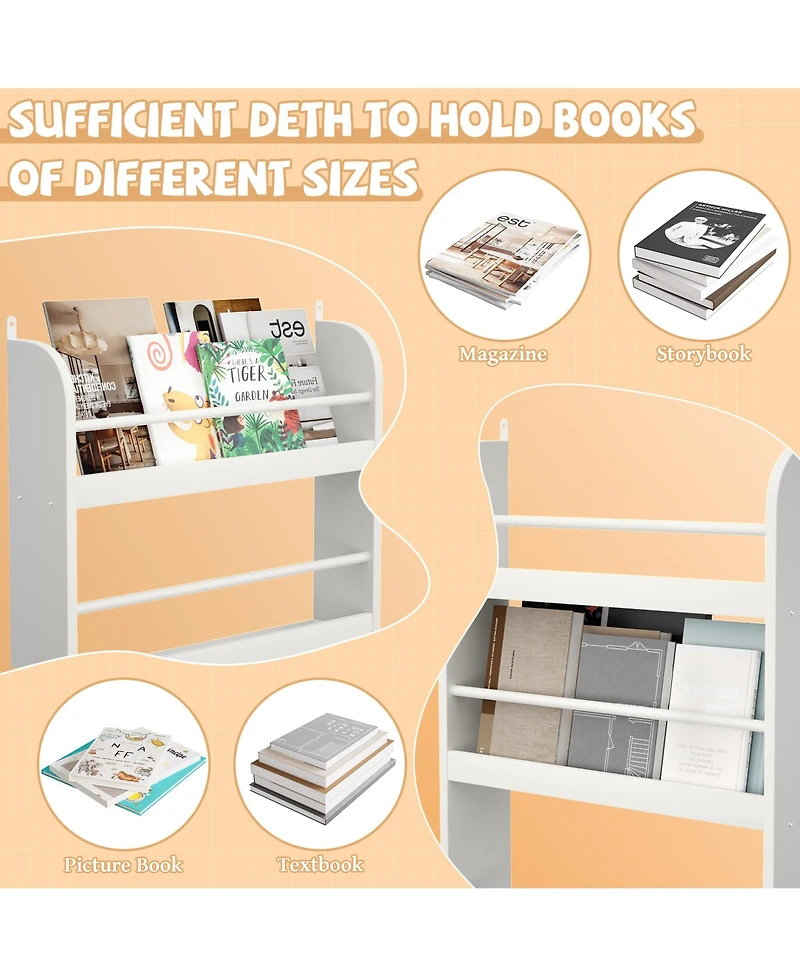Rainsken 4-Tier Kids Bookshelf