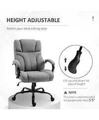 Boyel Living 500 lbs Big and Tall Office Chair with Wide Seat and Linen Finish