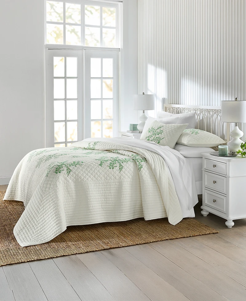 Charter Club Eden Embroidered 3-Pc. Quilt Set, Full/Queen, Macy's Exclusive