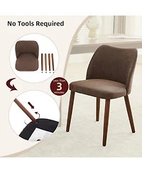 gaomon Leather Dining Chairs Set of 4, Upholstered Wingback Chairs with Wood Legs