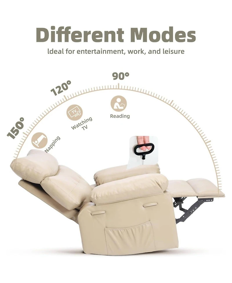 gaomon Oversized Manual Recliner Sofa Chair for Living Room, Bedroom