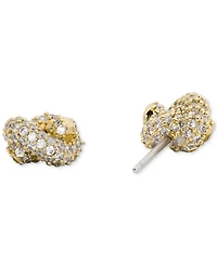kate spade new york Gold Plated Knot Pave Stud Earrings