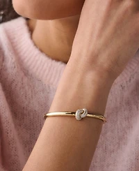 kate spade new york Silver Plated Pave Hinge Bangle Bracelet