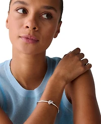 kate spade new york Silver Plated Pave Hinge Bangle Bracelet