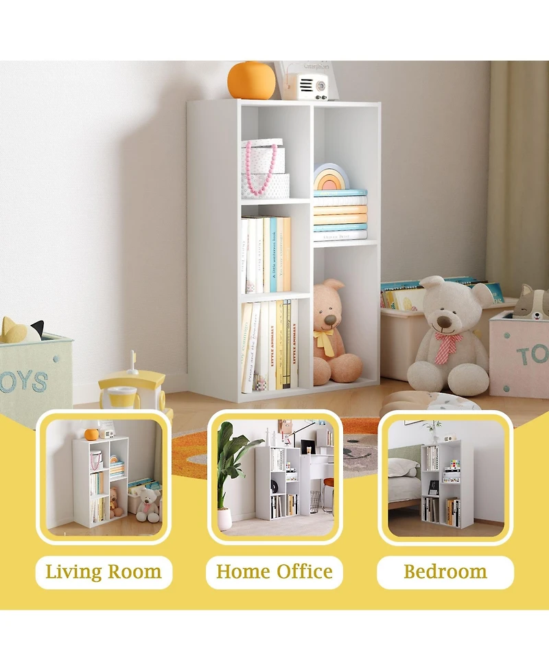 Homlux 5 Cube Storage Bookshelf Kids Toy Organizer Horizontal Vertical