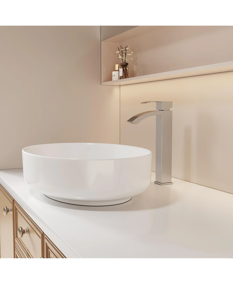 Busdays Bothwa Home 11.21" Cupc Certified Single Handle Bathroom Sink Faucet (Brushed Nickel Finish)