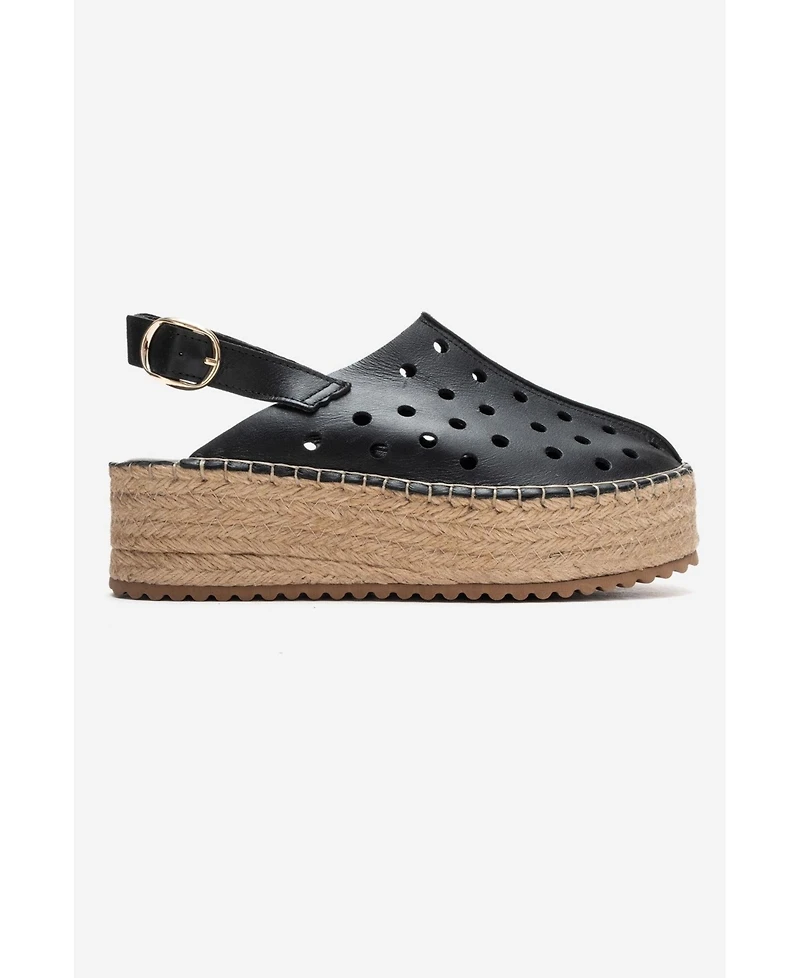 Forever & Always Shoes Women's Fraga Leather Wedge Sandal