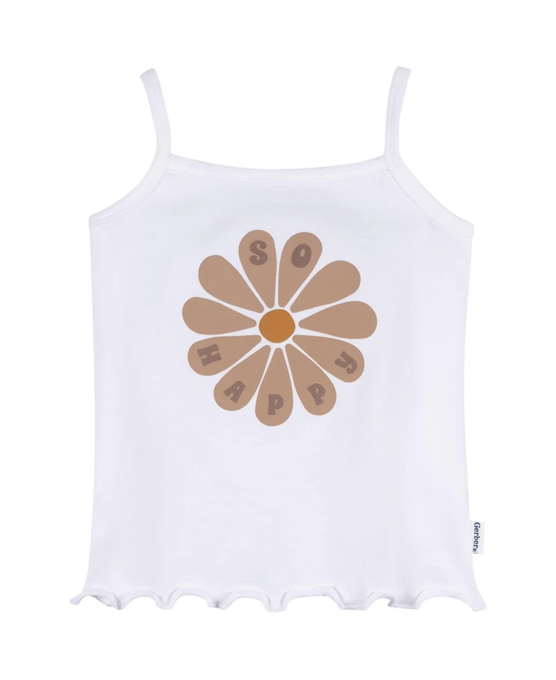 Gerber Baby Girls 3-Piece T-Shirts and Shorts, Usa, 24 Months