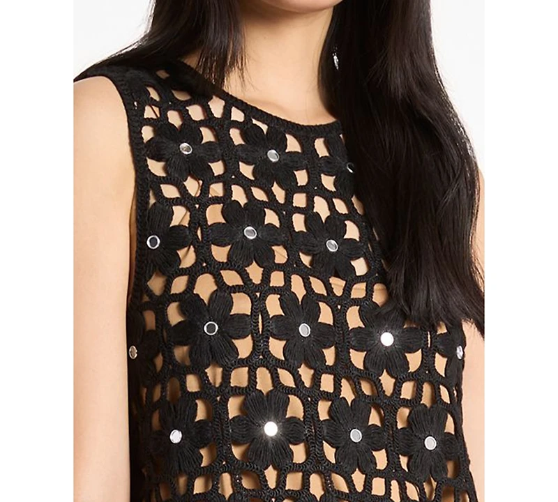 Michael Kors Women's Sleeveless Crew Neck Mini Dress