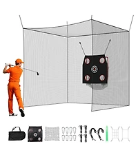 Mecale 10 x 10 x 10 Ft Golf Practice Cage with Targets