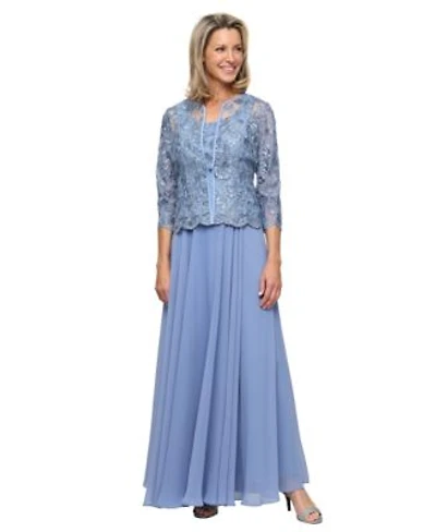 Alex Evenings Womens Scoop Neck Ball Gown Jacket 2 Piece Set