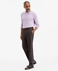 Tallia Men's Classic-Fit Brown & Blue Check Suit Separate Pants