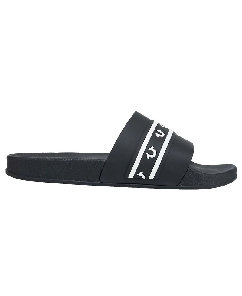 True Religion Men's Snoop Colorblock Logo Pool Slide