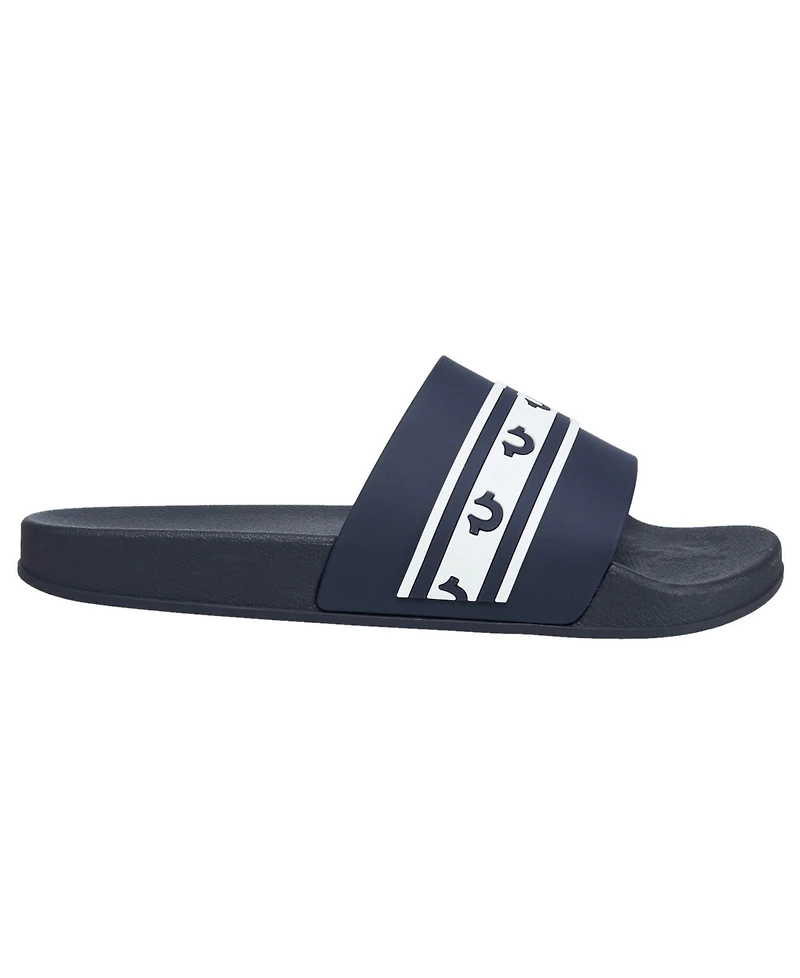 True Religion Men's Snoop Colorblock Logo Pool Slide