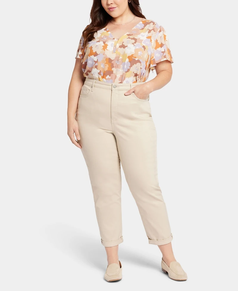 Nydj Plus Margot Girlfriend Jeans with Roll Cuffs