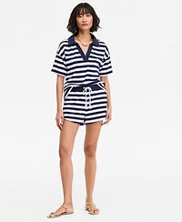 On 34th Women's Knit Terry Polo Top, Macy's Exclusive