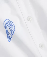 On 34th Women's Cotton Two-Tone Embroidered Eyelet Short-Sleeve Shirt, Macy's Exclusive