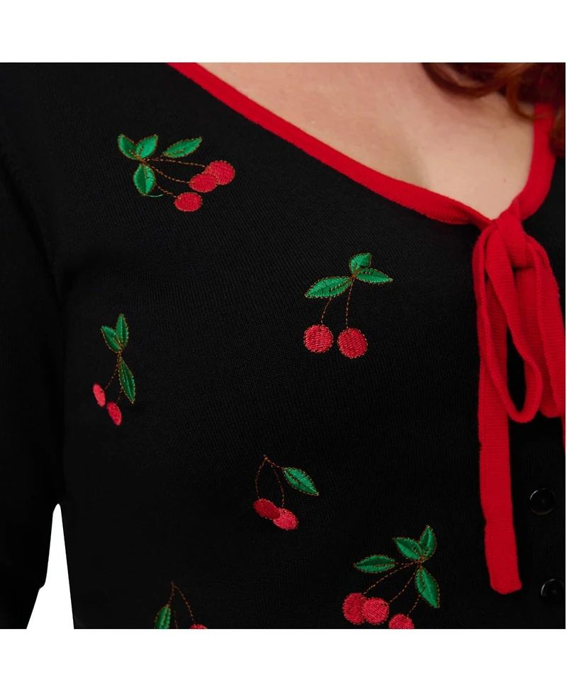 Unique Vintage Women's Crop Knit Cardigan