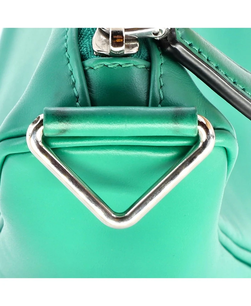 Pre-Owned Prada Small Triangle Logo Zip Crossbody Bag Soft Leather