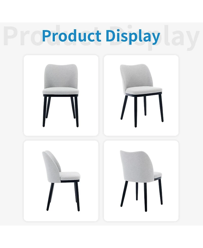 gaomon Dining Chairs Set of 6,Upholstered Dining Room Side Chairs,Chair for Dining with Padded Seat and Wood Legs,Modern Dining Chair for Restaurant