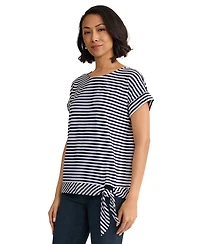 Jones New York Women's Short-Sleeve Boat Neck T-Shirt