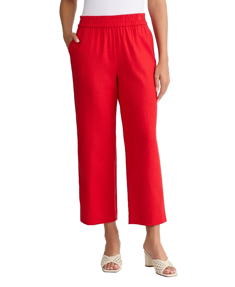 Jones New York Women's Mid Rise Pull-On Cropped Pants