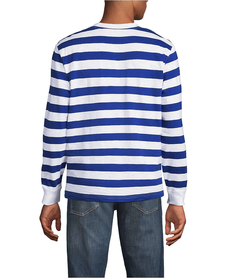 Lands' End Men's Long Sleeve Slub Henley