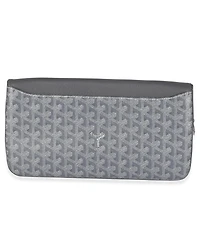 Pre-Owned Goyard Grey Goyardine Canvas Sainte Marie Soft Clutch