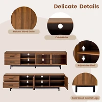 sumyeg 78 inch Modern Cabinet Tv Stand with Deep Drawers & Cable Management, Soft-Closing Hinges